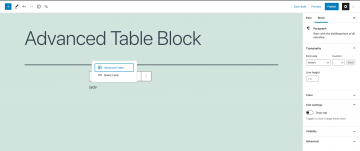 Advanced Table Block